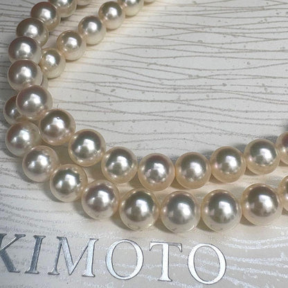 Mikimoto Akoya Pearl Necklace with 6-6.5mm pearls, 46cm length, displayed on a white background