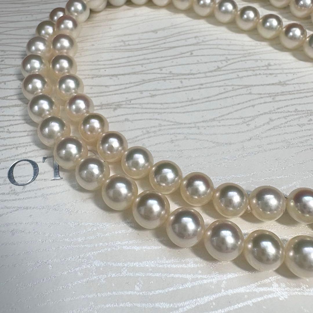 Mikimoto Akoya Pearl Necklace with 6-6.5mm pearls, 46cm length, displayed on a white background