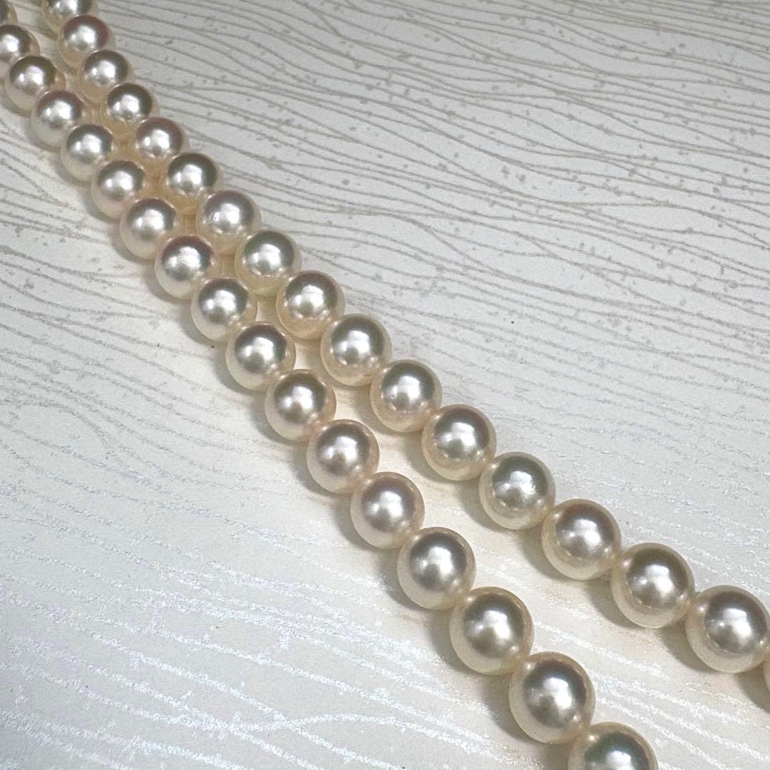 Mikimoto Akoya Pearl Necklace with 6-6.5mm pearls, 46cm length, displayed on a white background