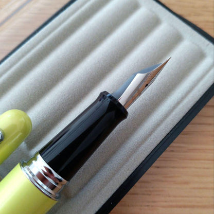 Pilot Kakuna Fountain Pen in Limited Energy Yellow with fine point nib, new and unused