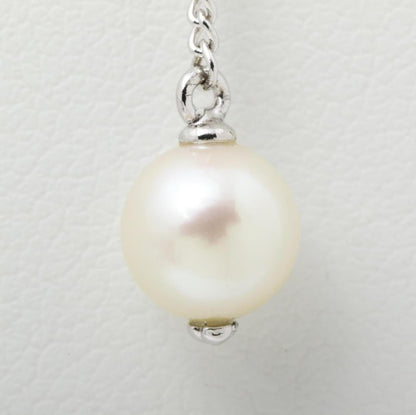 Tasaki pearl necklace with Y-shaped design featuring 6.8mm pearls and a 42.5cm chain
