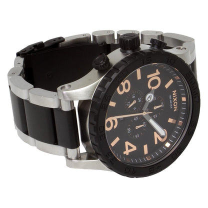 NIXON 51-30 CHRONO BK/ROSE Quartz Men's Watch — Japanese