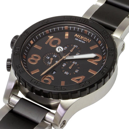 NIXON 51-30 CHRONO BK/ROSE Quartz Men's Watch — Japanese