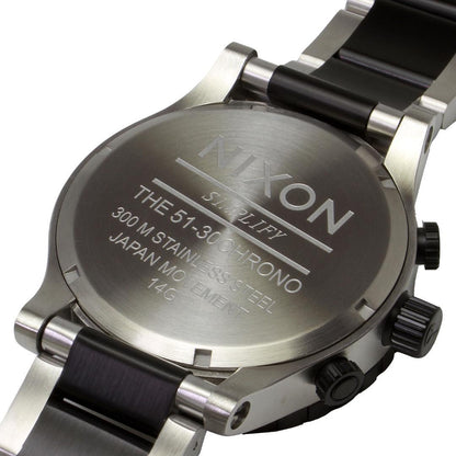 NIXON 51-30 CHRONO BK/ROSE Quartz Men's Watch — Japanese