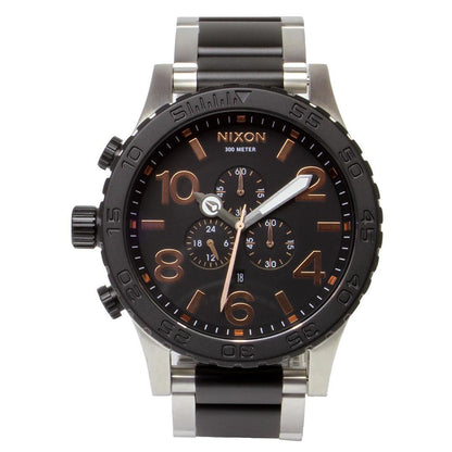 NIXON 51-30 CHRONO BK/ROSE Quartz Men's Watch — Japanese