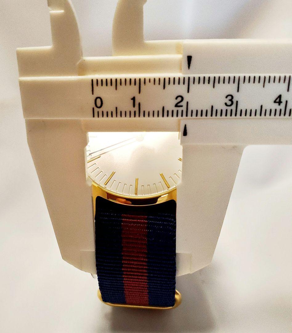 NIXON PORTER NYLON GOLD/WHITE/RED Quartz Men's Watch — Japanese
