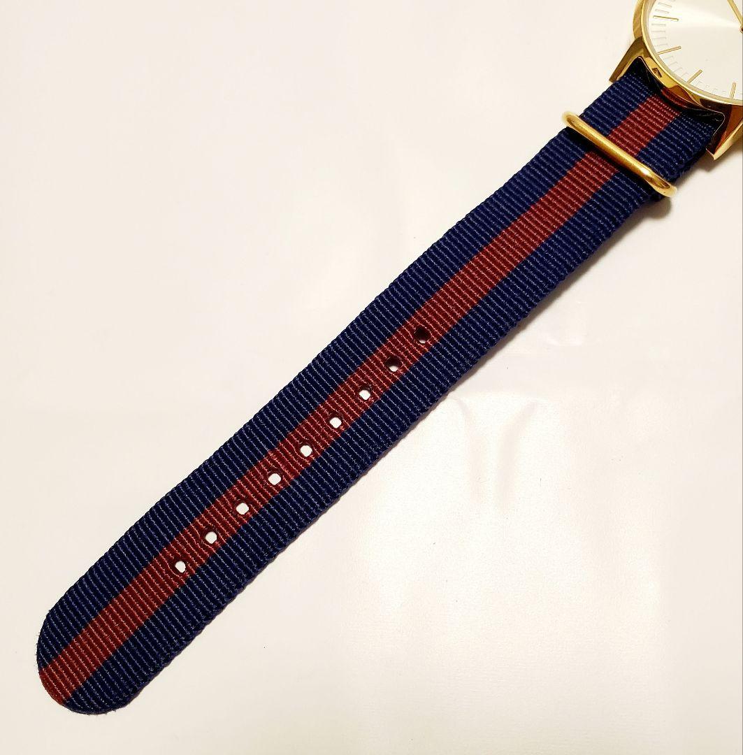 NIXON PORTER NYLON GOLD/WHITE/RED Quartz Men's Watch — Japanese