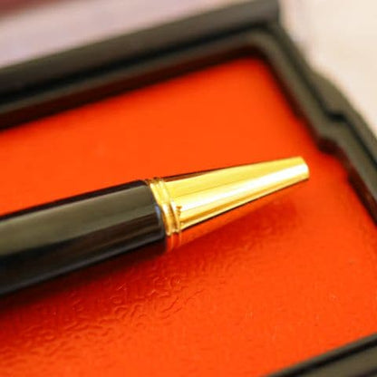PILOT Grandse Ballpoint Pen in marble black finish with rotating mechanism and black ink, tested writing