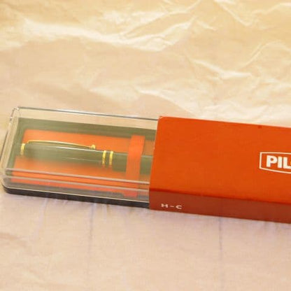 PILOT Grandse Ballpoint Pen in marble black finish with rotating mechanism and black ink, tested writing