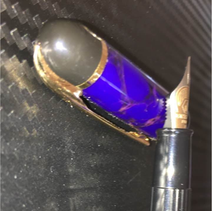 Waterman Fountain Pen with Marble Purple body and Fine nib, new condition