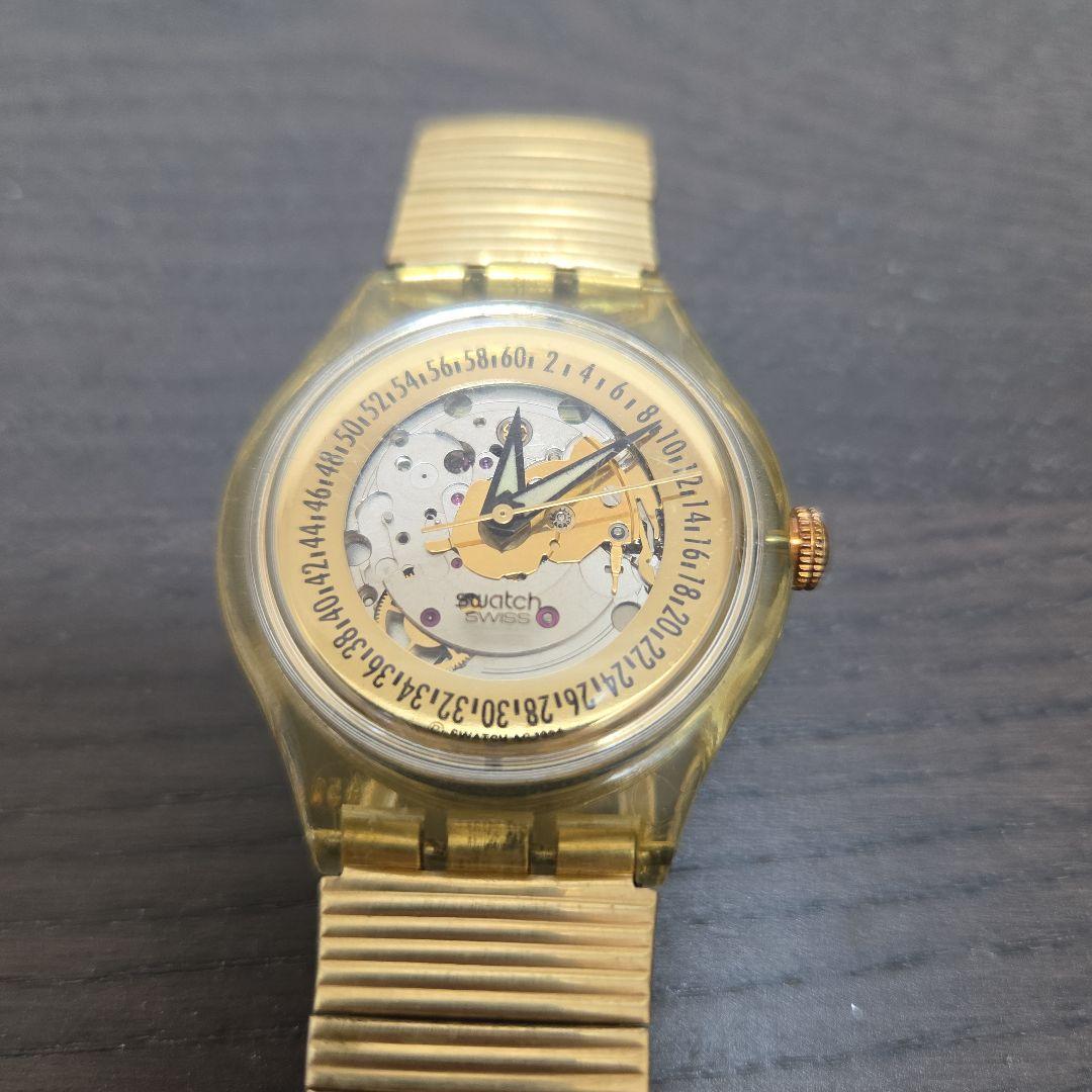 swatch Sistem51 Skeleton Gold 1990s Automatic Men's — Japanese