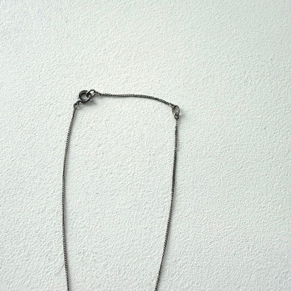 Agete diamond silver necklace featuring 1cm x 0.3cm pendant on 41cm silver chain