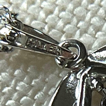 Unoptional Dinos Akoya pearl necklace pendant with 8mm pearl and 17x29mm silver pendant on 43cm chain