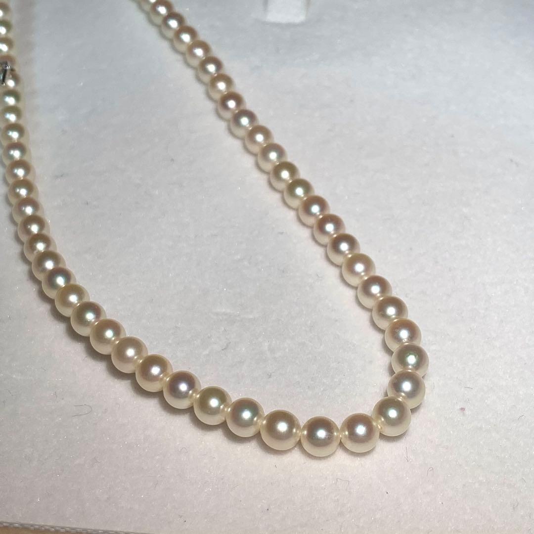 Mikimoto M Charm Akoya pearl necklace with 5.0-5.5mm pearls on a 46cm silver chain