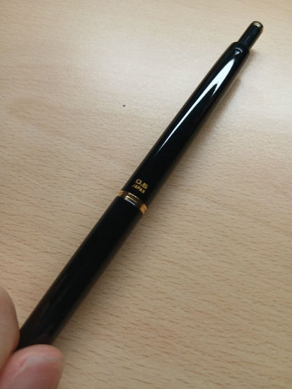 PILOT 2+1DX black lacquer multi-function pen with eraser cap and sharpener mechanism