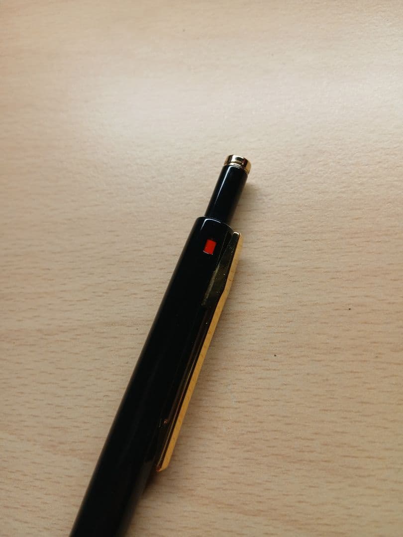 PILOT 2+1DX black lacquer multi-function pen with eraser cap and sharpener mechanism