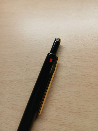 PILOT 2+1DX black lacquer multi-function pen with eraser cap and sharpener mechanism