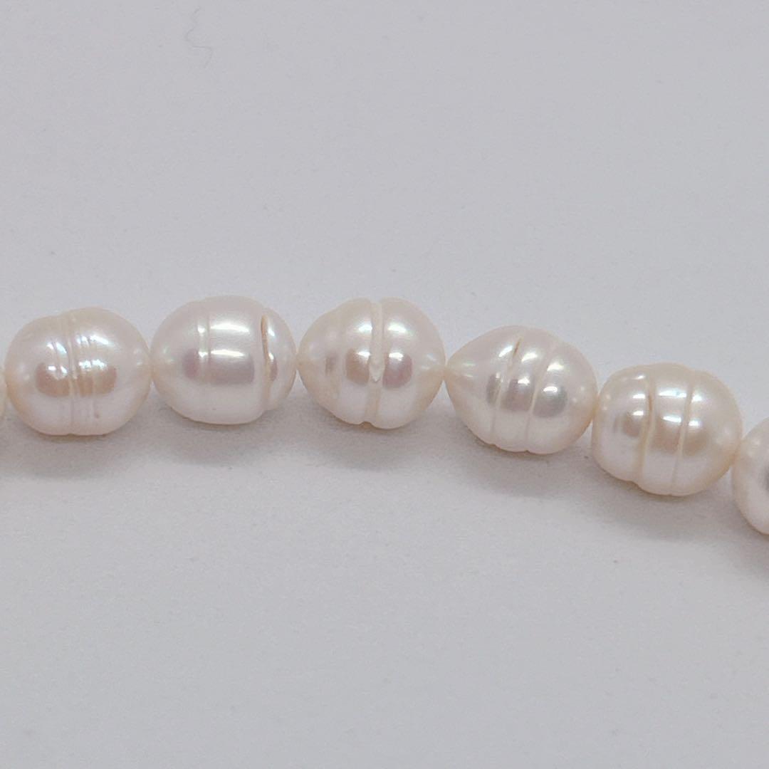 South Sea White Pinctada Pearl Necklace 41cm with 9-11mm round pearls and silver clasp