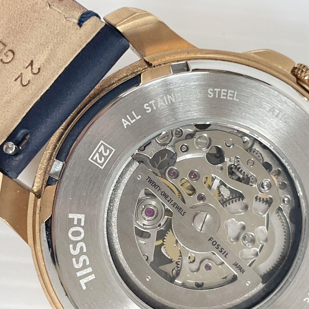 FOSSIL Skeleton Dial Back Skeleton Automatic Men's Watch — Japanese