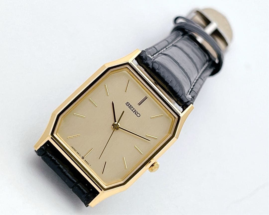 SEIKO Shario Gold Quartz Men's Watch — Japanese