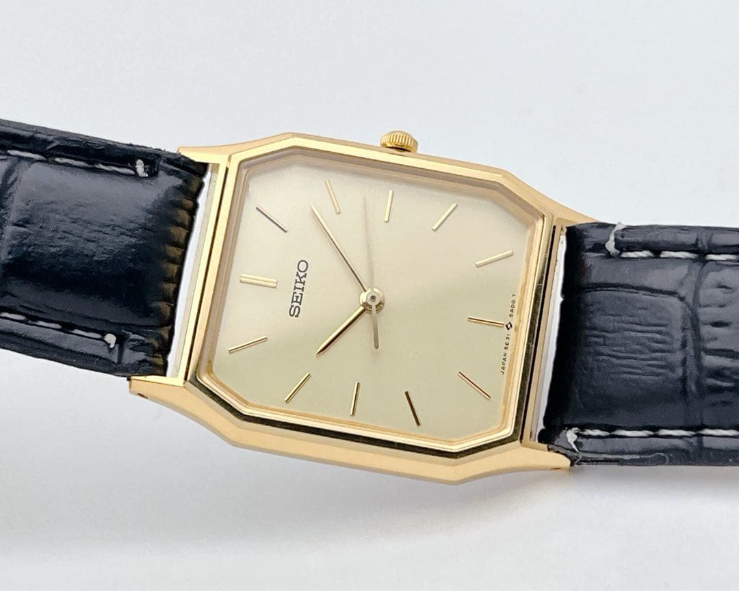 SEIKO Shario Gold Quartz Men's Watch — Japanese
