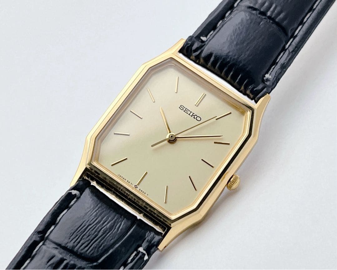 SEIKO Shario Gold Quartz Men's Watch — Japanese