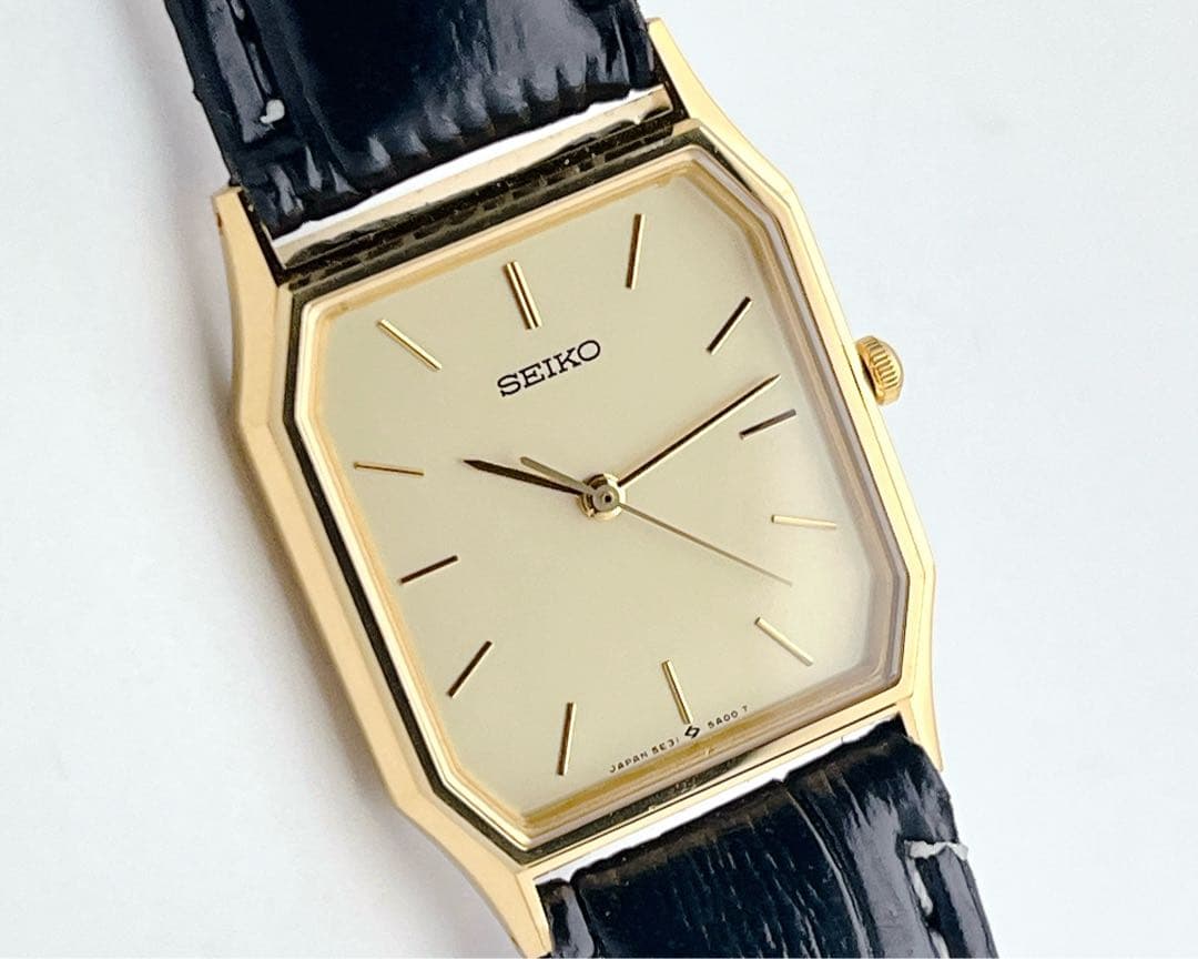 SEIKO Shario Gold Quartz Men's Watch — Japanese