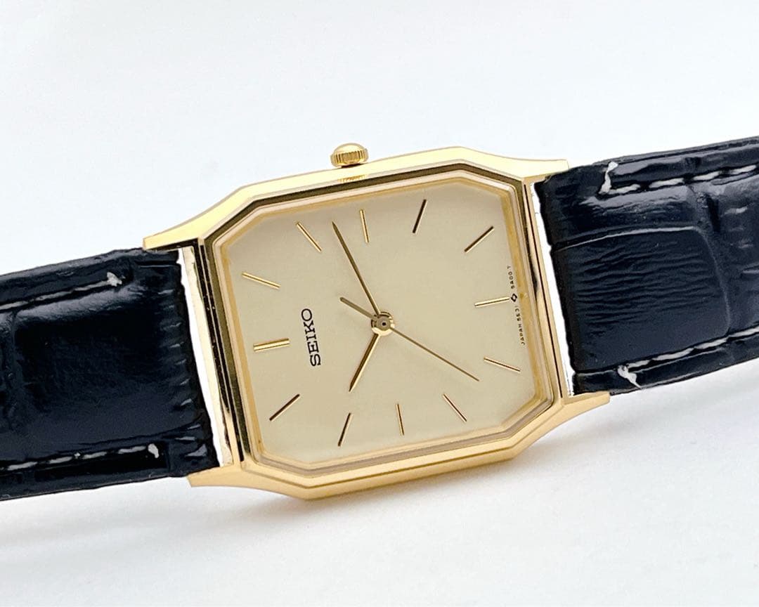SEIKO Shario Gold Quartz Men's Watch — Japanese