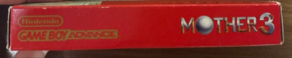 Mother 3 Game Boy Advance cartridge with manual and original box showing minor wear