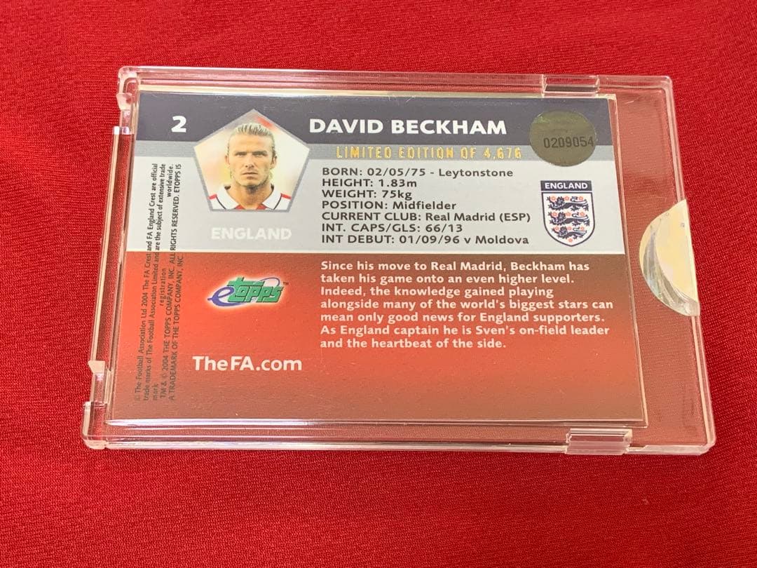 David Beckham Card — Japanese