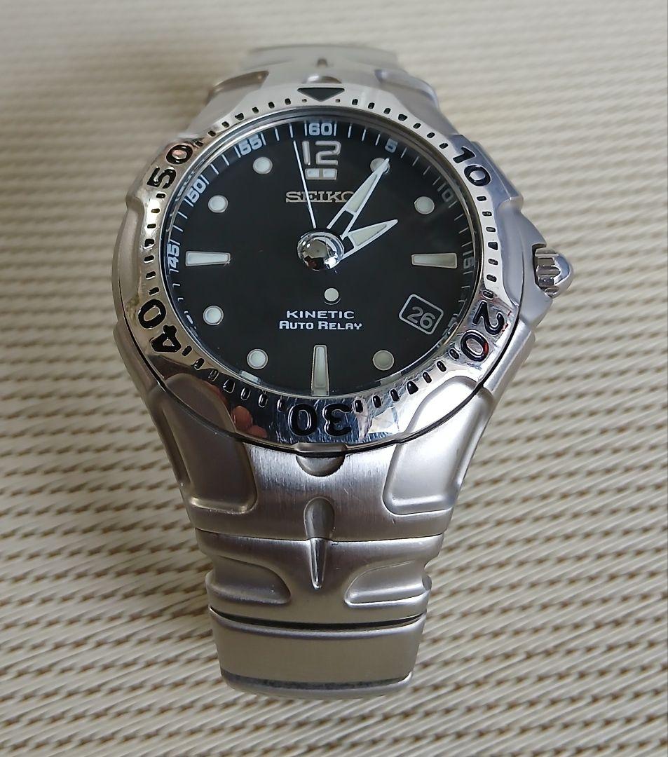 SEIKO Kinetic Auto Relay Men's Watch — Japanese