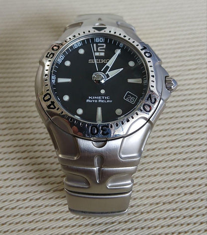 SEIKO Kinetic Auto Relay Men's Watch — Japanese