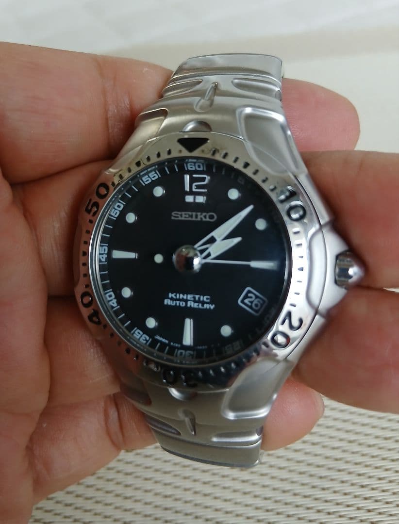 SEIKO Kinetic Auto Relay Men's Watch — Japanese