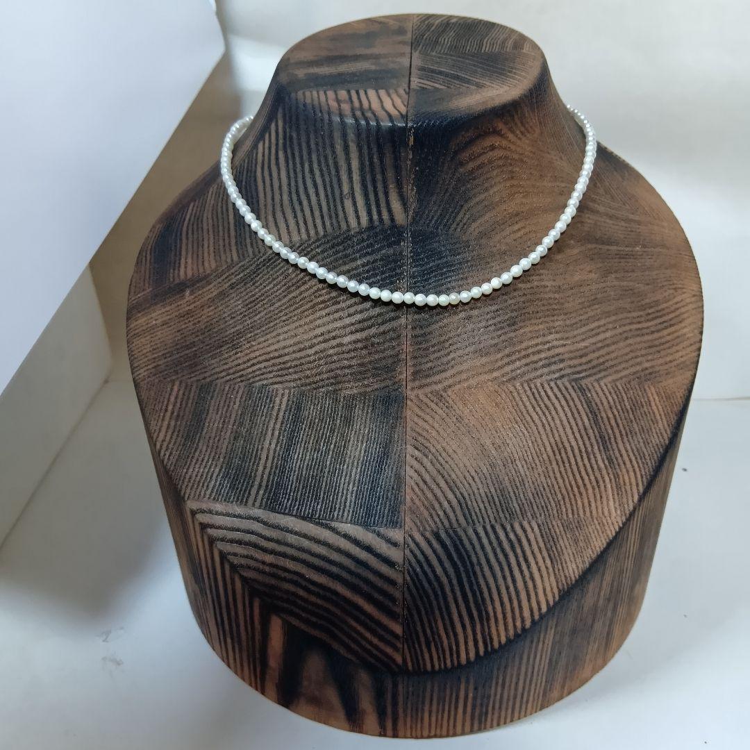 New Akoya Pearl 2.5-3mm baby pearl silver necklace with adjustable chain length up to 42 cm