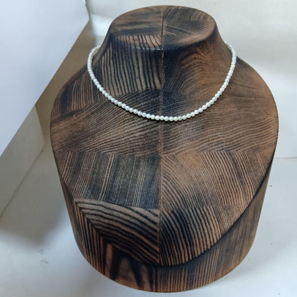 New Akoya Pearl 2.5-3mm baby pearl silver necklace with adjustable chain length up to 42 cm