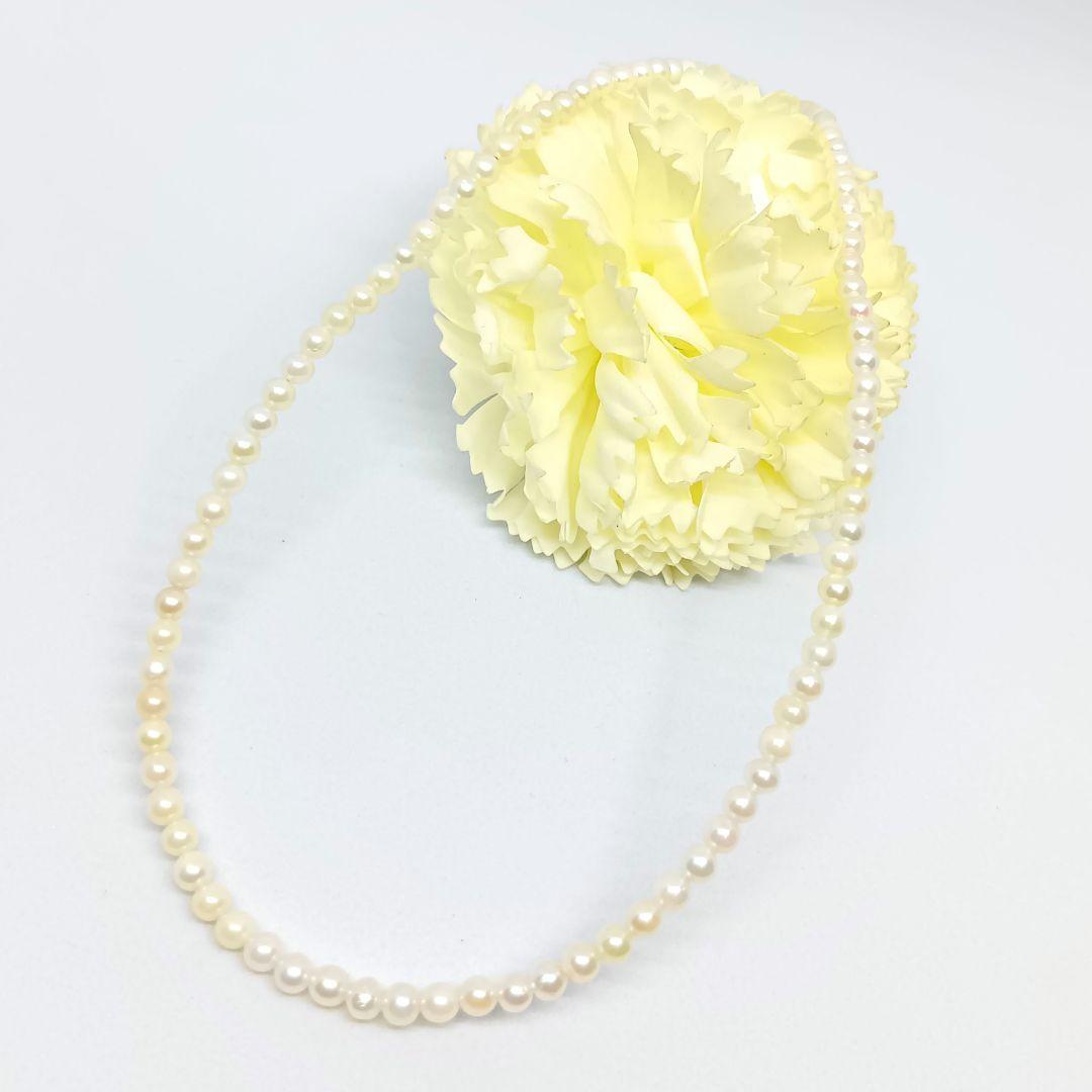 New Akoya Pearl 2.5-3mm baby pearl silver necklace with adjustable chain length up to 42 cm