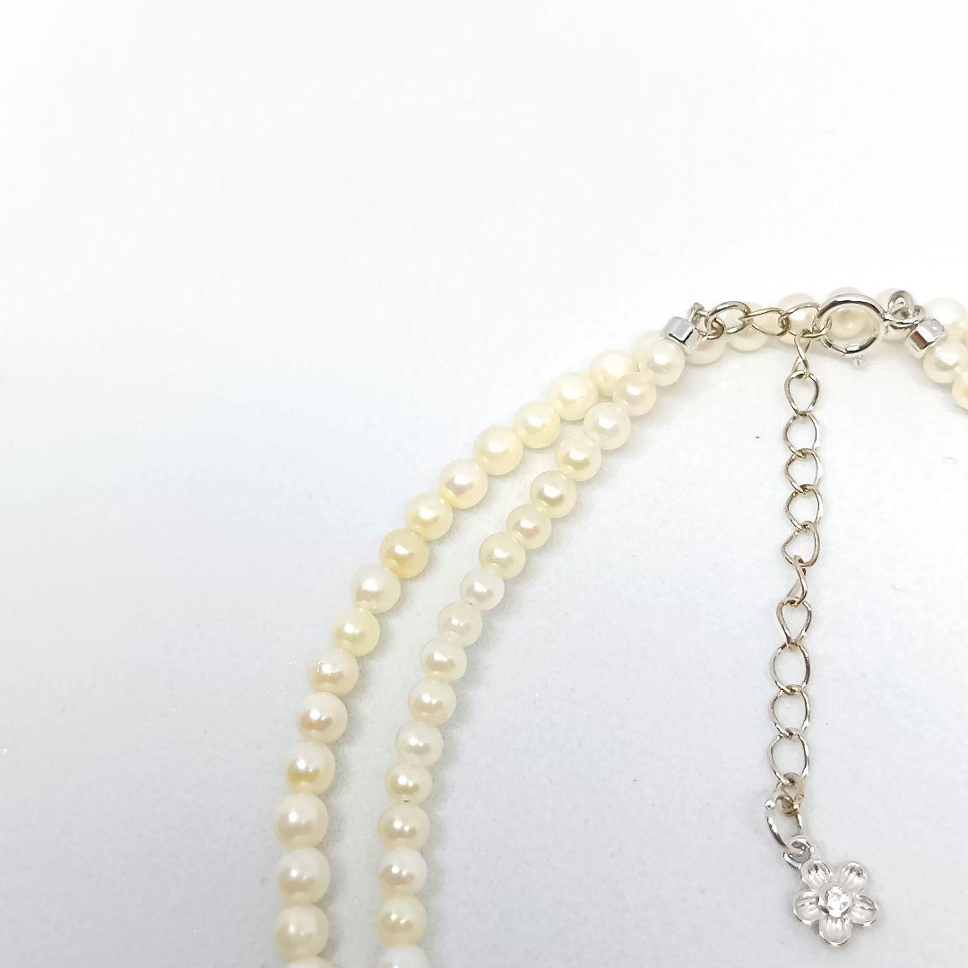 New Akoya Pearl 2.5-3mm baby pearl silver necklace with adjustable chain length up to 42 cm
