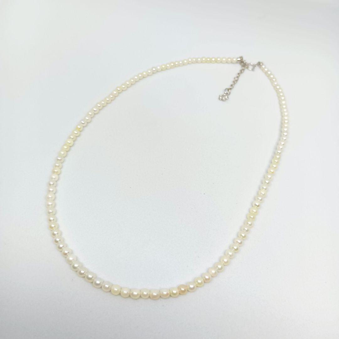 New Akoya Pearl 2.5-3mm baby pearl silver necklace with adjustable chain length up to 42 cm