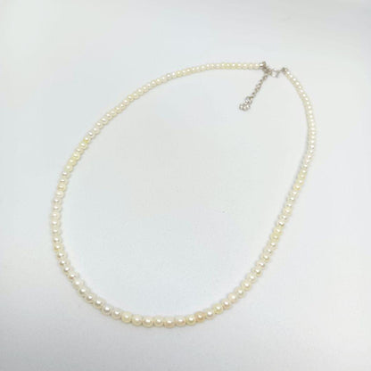 New Akoya Pearl 2.5-3mm baby pearl silver necklace with adjustable chain length up to 42 cm