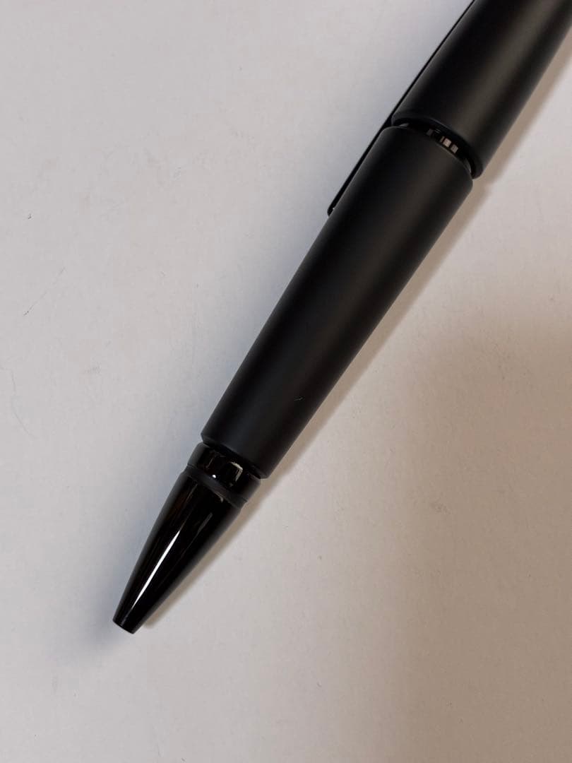 CROSS Edge Matte Black Lacquer pen shown in gift box with instruction manual and warranty card
