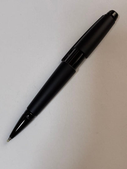 CROSS Edge Matte Black Lacquer pen shown in gift box with instruction manual and warranty card