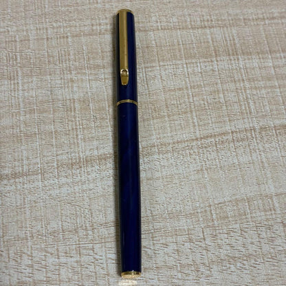 Pilot SuperLoy Mini Fountain Pen blue with fine engraved tip displayed on white background
