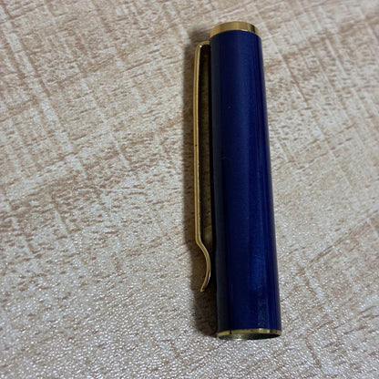 Pilot SuperLoy Mini Fountain Pen blue with fine engraved tip displayed on white background