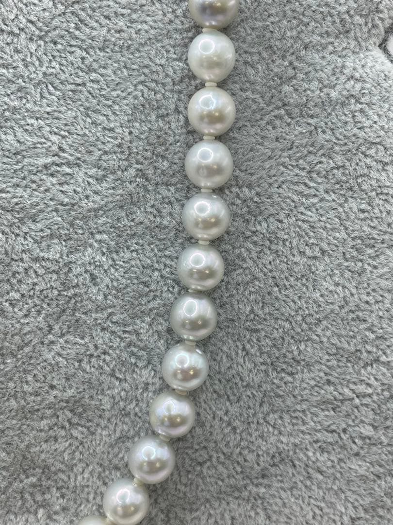 Akoya pearl silver necklace with 8mm genuine pearls on a 45 cm chain
