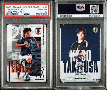 PSA 10 2025 Japan National Team Card Set Takumi Kubo & Kaoru Mitoma — Japanese