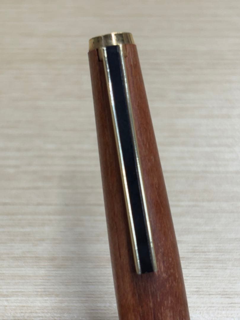 PILOT CUSTOM Fountain Pen Wood with 18K-750 tip and Brad Point, wooden body with engraving, showing minor wear