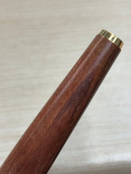 PILOT CUSTOM Fountain Pen Wood with 18K-750 tip and Brad Point, wooden body with engraving, showing minor wear