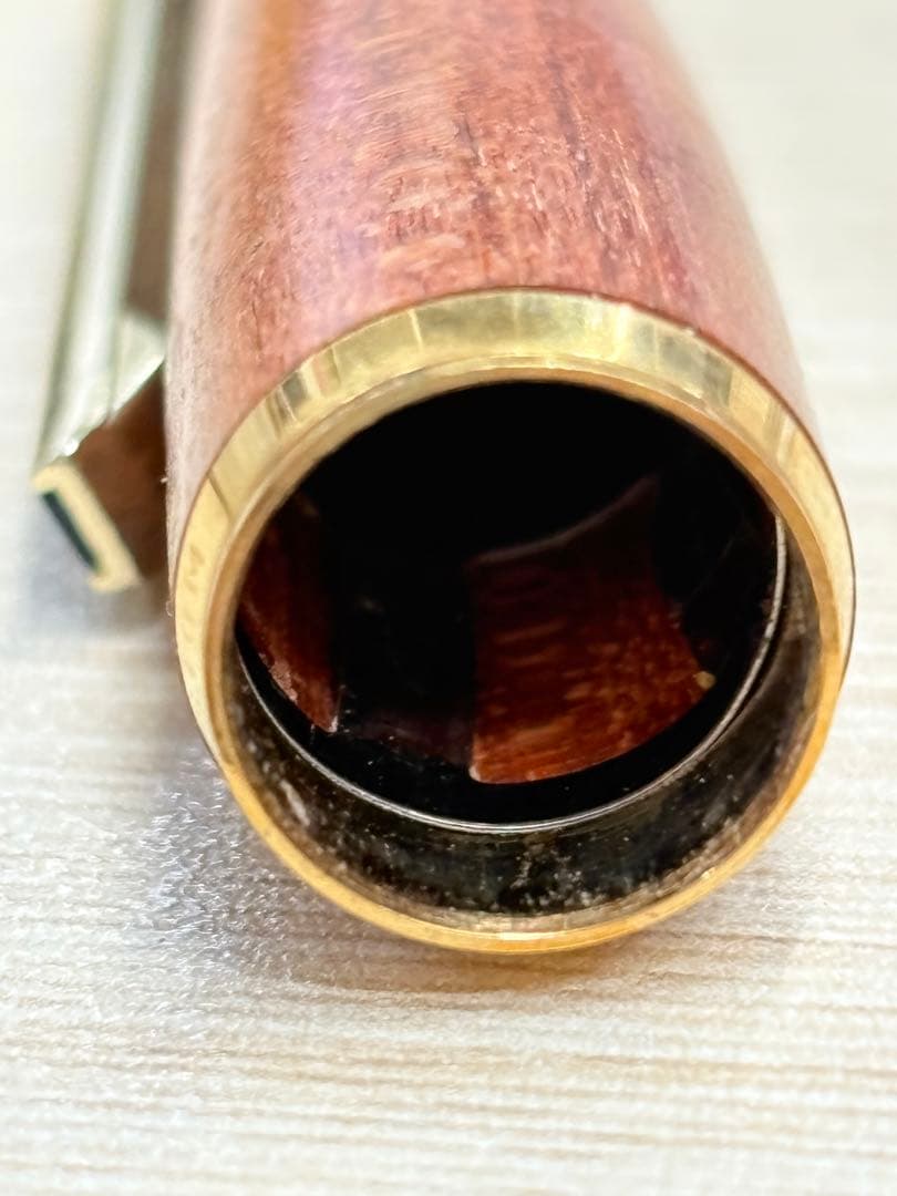 PILOT CUSTOM Fountain Pen Wood with 18K-750 tip and Brad Point, wooden body with engraving, showing minor wear