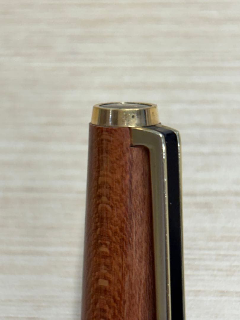 PILOT CUSTOM Fountain Pen Wood with 18K-750 tip and Brad Point, wooden body with engraving, showing minor wear