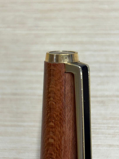 PILOT CUSTOM Fountain Pen Wood with 18K-750 tip and Brad Point, wooden body with engraving, showing minor wear